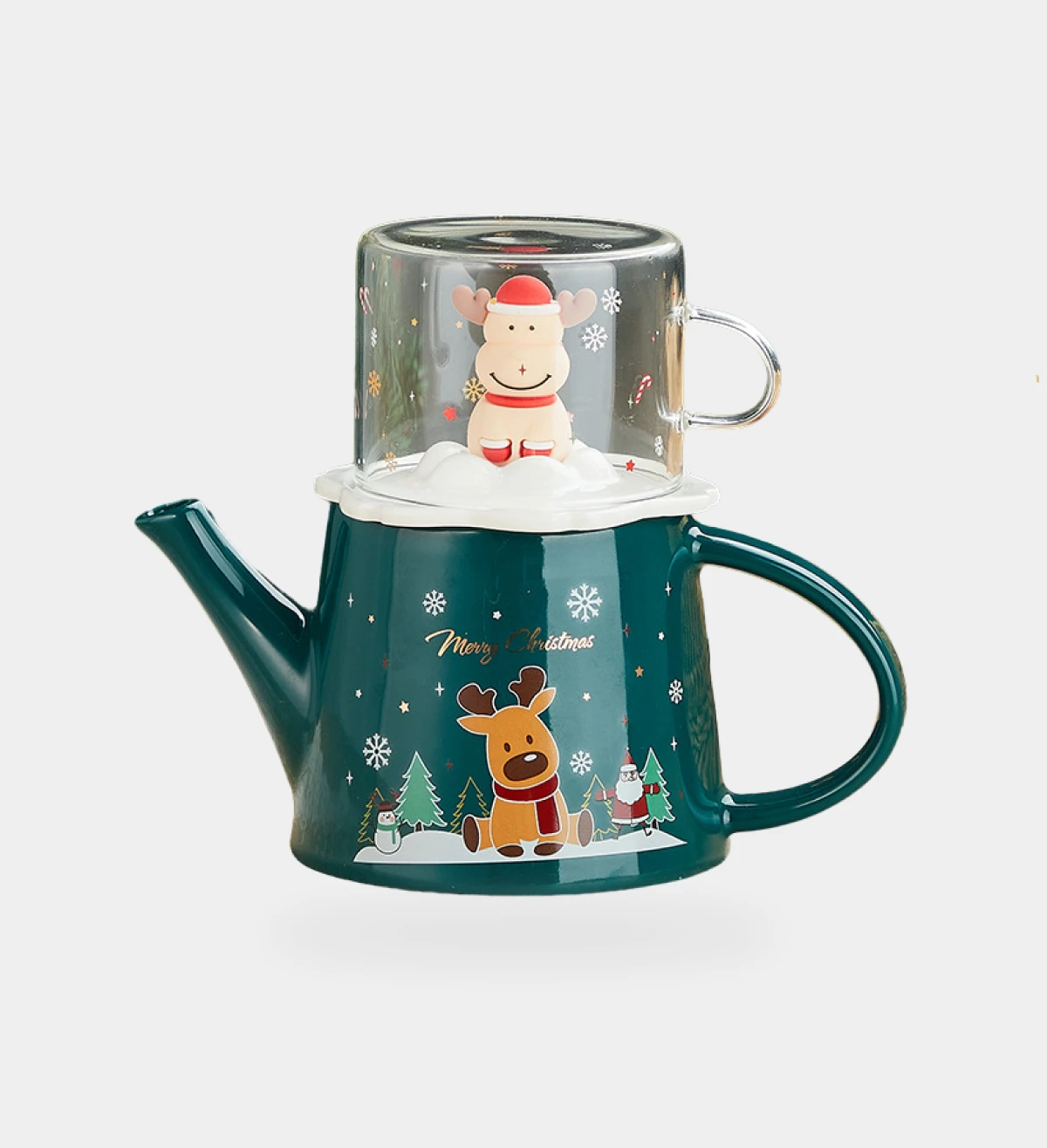 New Christmas Deer Tea Set Gift | Cartoon Teapot